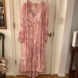Free People white and rose colored dress